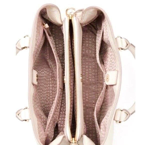 KATE SPADE NEW YORK — LARCHMONT AVENUE EVANGELIE SATCHEL BAG, SOFT LIMESTONE - Picture 2 of 13